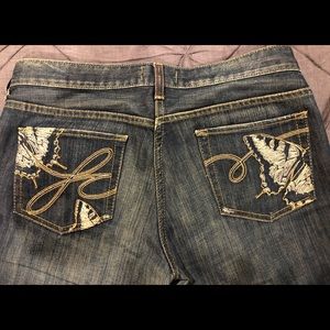 Butterfly embroidery. Beautifully designed Jeans
